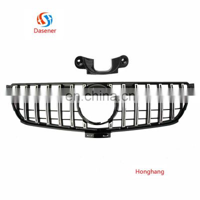 Auto Parts Front Grills GT Style Night Black Vertical Fin Grilles For Mercedes-Benz W166 GLE 2012-2015
