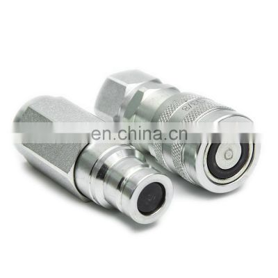 Hot sale high pressure female and male part 1/4 inch ISO 16028 hydraulic quick coupling for skid steel loader