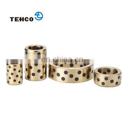 High Strengthen Brass Bear Bushing Made of CuZn25Al5Mn4Fe3 and Graphite Casting and Rolling Machine Solid Lubricating Bushing.