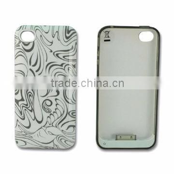 Thinnest External Backup Battery Charger Case for iPhone 4/4S, with 1,800mAh Battery