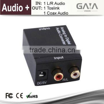 Anolog+L/R Audio to digital Audio HDMI Converter Full HDCP 1080P 3D analog to digital tv/video converter