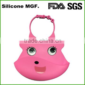 BPA free wholesale cheap price silicone baby bibs can be rolled up