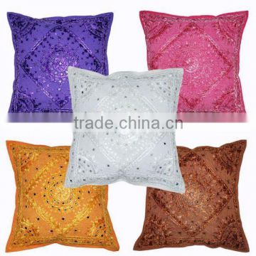 Wholesale Lot Embroidered Pillow 50 Cushion Covers Indian Ethnic Decor Art New