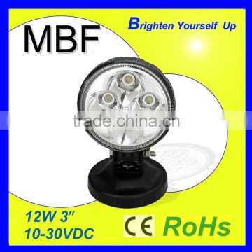 12W Round Mini LED Work Light Car Headlight LED Work Lamp