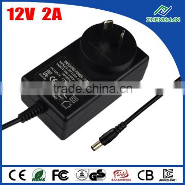 ZF120A-1202000 AC DC Adapter 12V 2A Power Supply With AU Plug