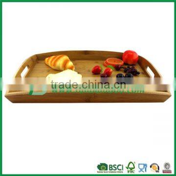 Eco-friendly bamboo serving tay with handle