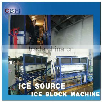 New technology automatic containerized block ice machine with direct evaporative refrigeration system