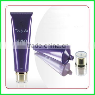180ml Large Diameter Purple Plastic Cosmetic Tube for Shampoo or Conditioner with Acrylic Cap