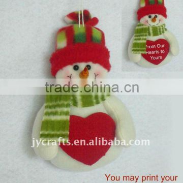 logo customized snowman christmas ornaments