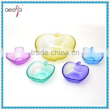Sprayed Colored Glass Apple Shaped Bowl Mixing Glass Bowl Set