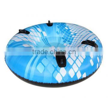 heavy-duty round snow tube sled, 2 person inflatable snow tube for winter fun