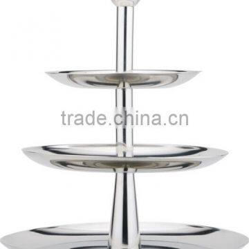 Food grade stainless steel 3 tier cake plate