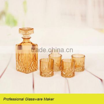 5pcs glass wine bottle with glass lid