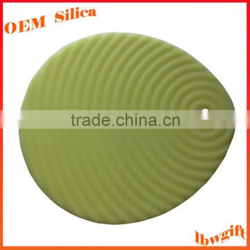 Sun Flower shaped silicone rubber coaster for house use (Printing Logo)
