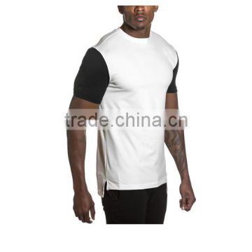 Custom two colors dri fit t shirts blank fitness t shirts for men