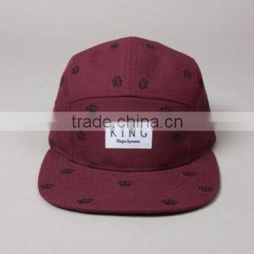 flat brim custom 5 panel hats wholesale