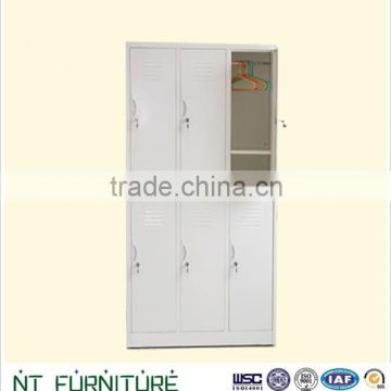 China Good Quality metal furniture 6 door storage steel locker wardrobe