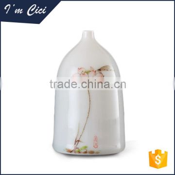 Chinese lotus pattern white ceramic flower vase CC-D048