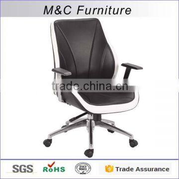 The best quality black PU midem back quality assurance office chair 150kg