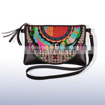 Ethnic embroidery bags brown woman messenger bags