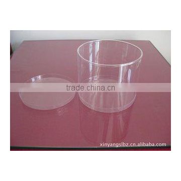 clear plastic PVC round box one colour printed plastic storage bins for LED bulbs