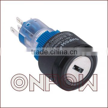ONPOW Push button switch with key(LAS1-APY-11Y,22mm,Dia.22mm,CE,ROHS,REECH,IP40,IP65)