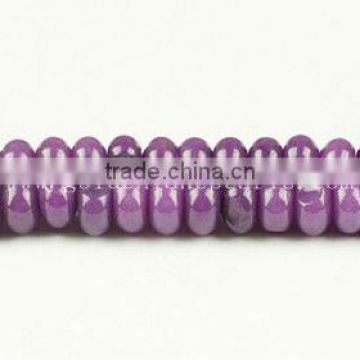 Dyed Purple Jade Plain Rondelle Beads
