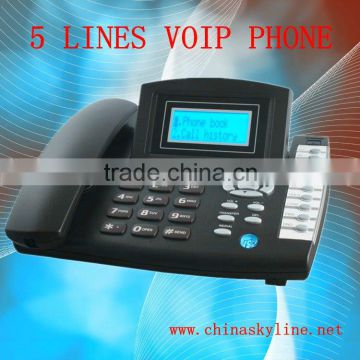 Best service Strong Tech support 5 lines IPPBX voip phone