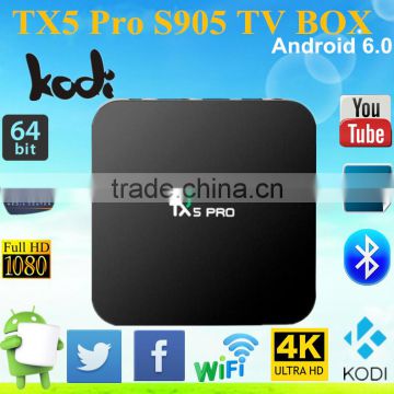 Android 6.0 marshmallow tv box TX5 Pro Amlogic S905X 2G 16G Quad Core TV Box