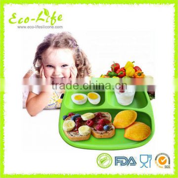 Food Grade Silicone Baby Table Mat With Bowl, Silicone Baby Dinning Mat