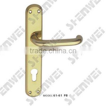 61-61 PB brass double sided door handle lock