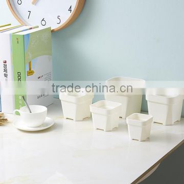 square plastic flower pots for livingroom with 5 size