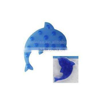 Dolphin Plastic Non-Slip PVC Mini Bath Mats,PVC Anti slip Bath tub Appliques w/suction cup, Customized pvc mini bathroom mat