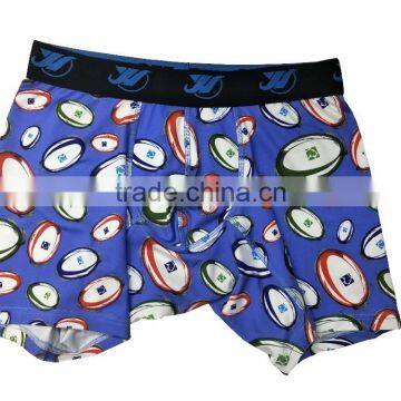 custom men basic boxers underwear polyester/spandex
