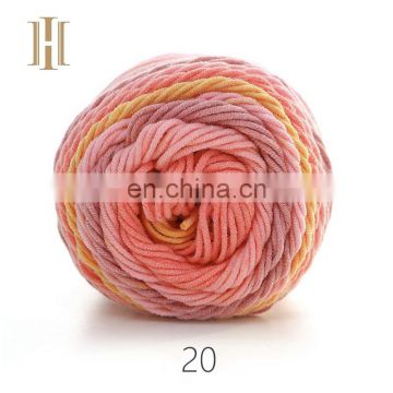 Factory Wholesale blended Yarns for Hand Knitting Multi-color 2.03NM yarns