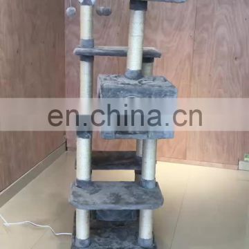 Luxury Huge Cat Tree Wall with Hammock Large Cat Condo Tower with Sisal Scratching Post