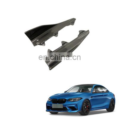 Car Accessories Body Kit Style MP Carbon Fiber Side Bumper Wrap Angle For Bmw F87 M2 M2C