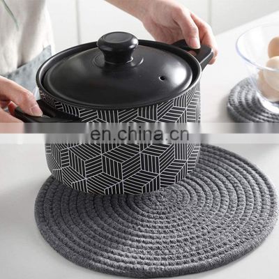 Latest Manufacturing Wholesale Cheap Cotton Natural Table Mat Circle Woven Placemats