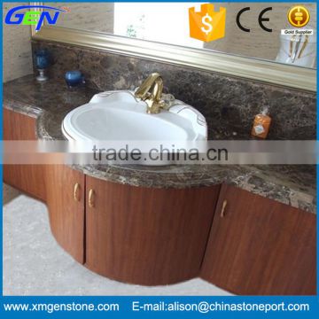 Chinese Dark Emperador Washroon Decoration Sink Countertop