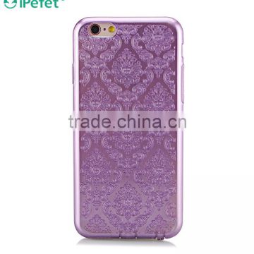 New arrival Shiny Palace Flower Soft TPU case for iPhone 6 case