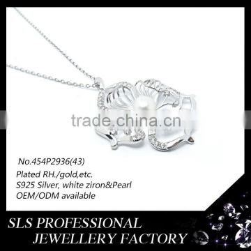 Factory shengleishi jewelry freshwater pearl necklace pendant for mother gifts silver infinity pendant