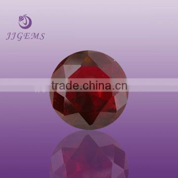 synthetic round ruby red corundum