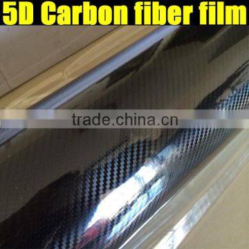 Factory wholesale glossy black carbon fiber wrap film with air free bubbles