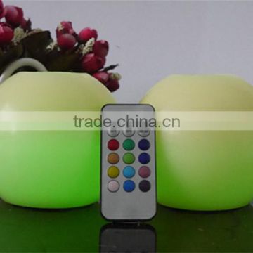 round shape remote control color changing candles with timer