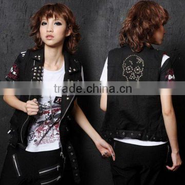 Punk Rock Inspired Studded Punk Embellished Vest 71135