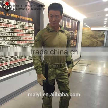 Lifelike silicone wax figure of Chinese Kung Fu star Wujing
