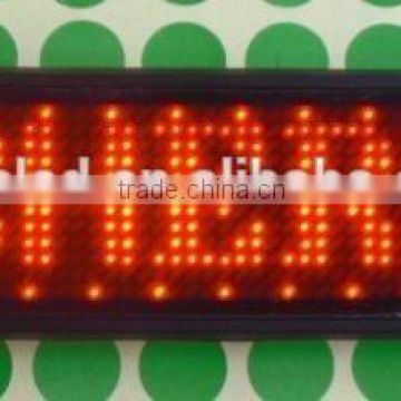 Factory price Red 7. 8'' x 3'' Yellow 1238 Programmable LED scrolling message Badge
