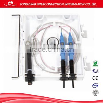 White Two Cores outdoor fiber optic termination box