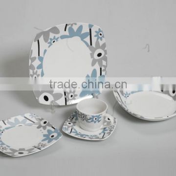 Elegance square shape porcelain dinnerware sets china suppier