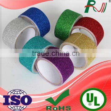 Decoration colorful clear fluorescent color glitter tape